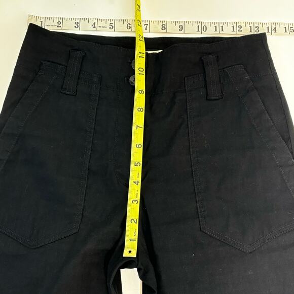 Anthro Maeve The Naomi Black High Waist Wide Leg Pants 4 - Picture 6 of 11